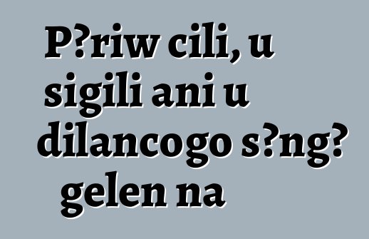 Pɔriw cili, u sigili ani u dilancogo sɔngɔ gɛlɛn na