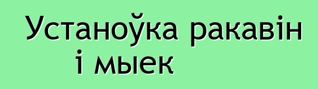 Устаноўка ракавін і мыек