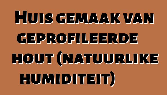 Huis gemaak van geprofileerde hout (natuurlike humiditeit)