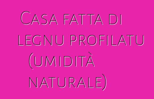 Casa fatta di legnu profilatu (umidità naturale)