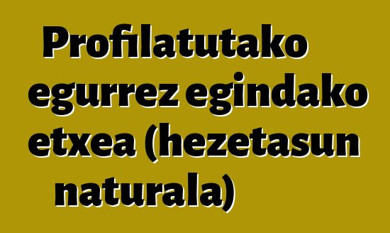 Profilatutako egurrez egindako etxea (hezetasun naturala)