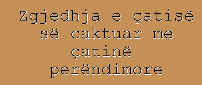 Zgjedhja e çatisë së caktuar me çatinë perëndimore