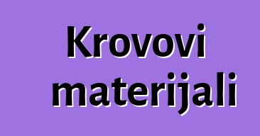 Krovovi materijali