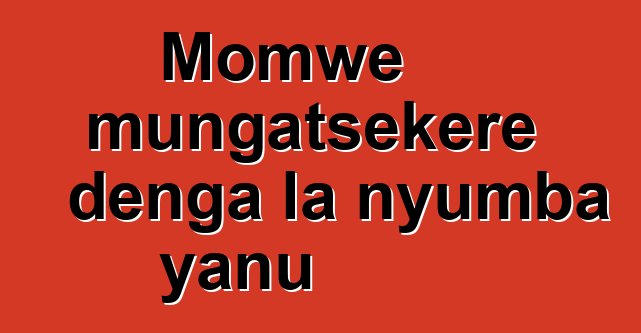 Momwe mungatsekere denga la nyumba yanu