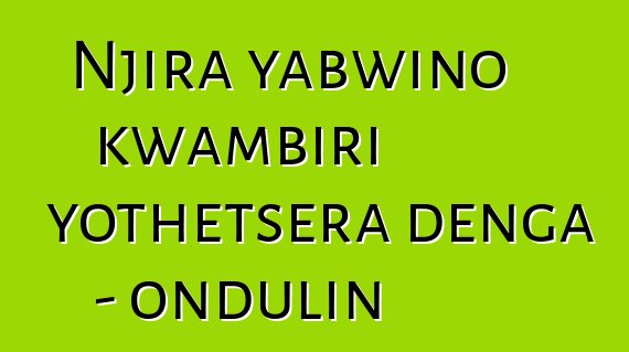 Njira yabwino kwambiri yothetsera denga - ondulin