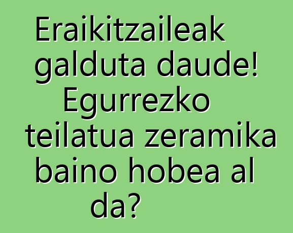 Eraikitzaileak galduta daude! Egurrezko teilatua zeramika baino hobea al da?