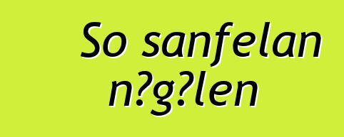 So sanfɛlan nɔgɔlen