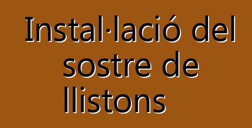 Instal·lació del sostre de llistons