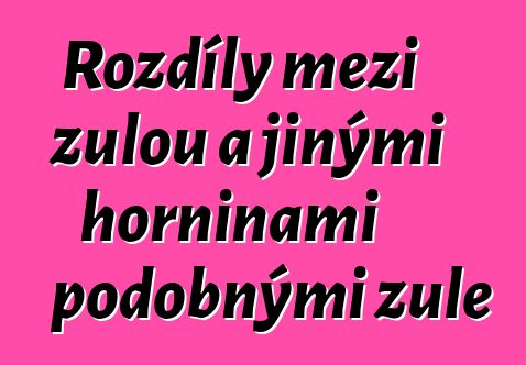 Rozdíly mezi žulou a jinými horninami podobnými žule