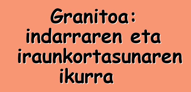 Granitoa: indarraren eta iraunkortasunaren ikurra