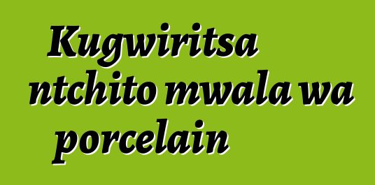 Kugwiritsa ntchito mwala wa porcelain