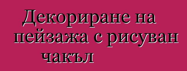 Декориране на пейзажа с рисуван чакъл