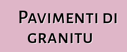 Pavimenti di granitu