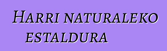 Harri naturaleko estaldura