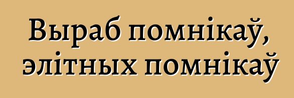 Выраб помнікаў, элітных помнікаў