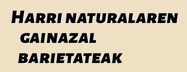 Harri naturalaren gainazal barietateak