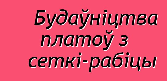 Будаўніцтва платоў з сеткі-рабіцы