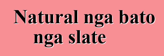 Natural nga bato nga slate