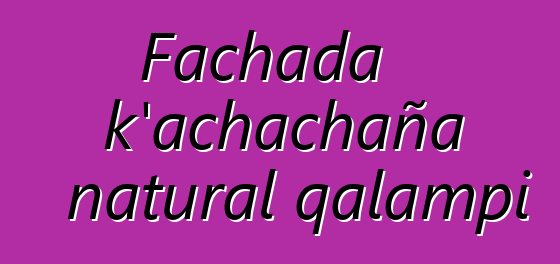 Fachada k’achachaña natural qalampi