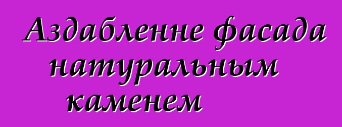 Аздабленне фасада натуральным каменем