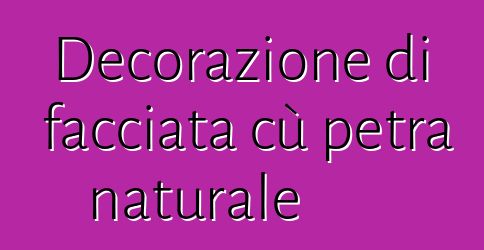 Decorazione di facciata cù petra naturale