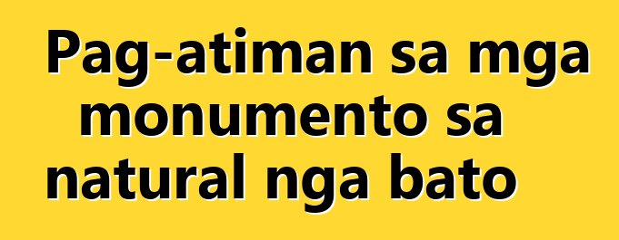 Pag-atiman sa mga monumento sa natural nga bato