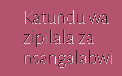 Katundu wa zipilala za nsangalabwi