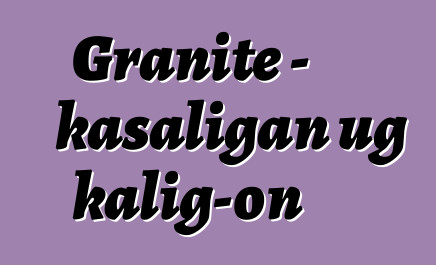 Granite - kasaligan ug kalig-on