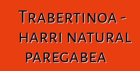 Trabertinoa - harri natural paregabea