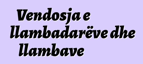 Vendosja e llambadarëve dhe llambave