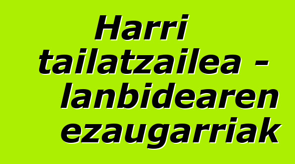 Harri tailatzailea - lanbidearen ezaugarriak