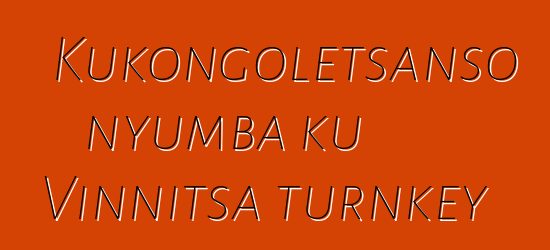 Kukongoletsanso nyumba ku Vinnitsa turnkey