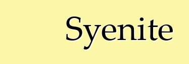 Syenite