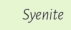 Syenite