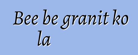 Bɛɛ bɛ granit ko la