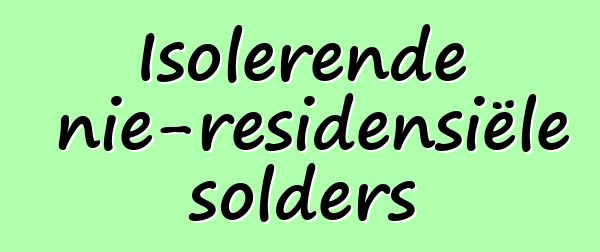 Isolerende nie-residensiële solders