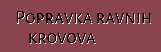 Popravka ravnih krovova