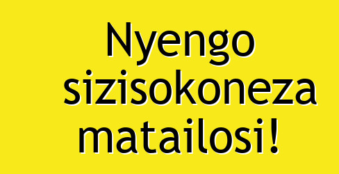 Nyengo sizisokoneza matailosi!