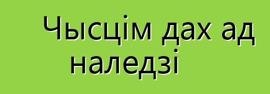 Чысцім дах ад наледзі