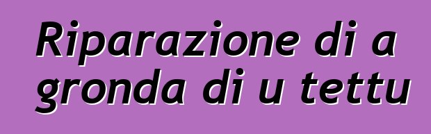 Riparazione di a gronda di u tettu