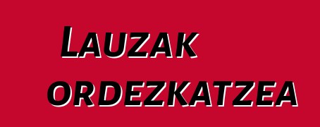 Lauzak ordezkatzea