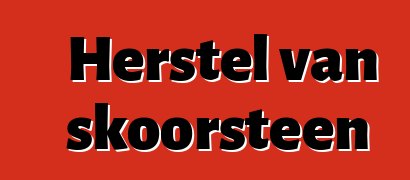 Herstel van skoorsteen