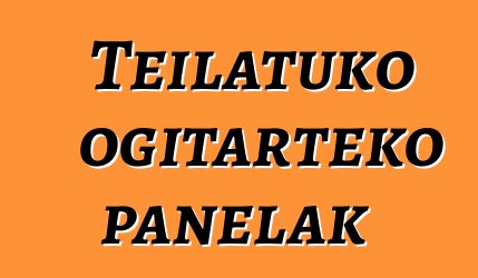 Teilatuko ogitarteko panelak