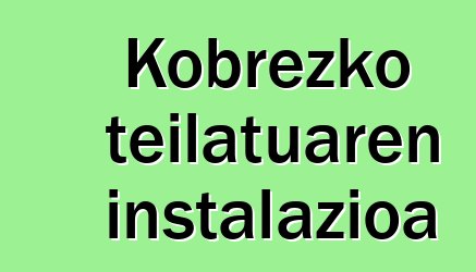 Kobrezko teilatuaren instalazioa