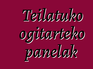 Teilatuko ogitarteko panelak