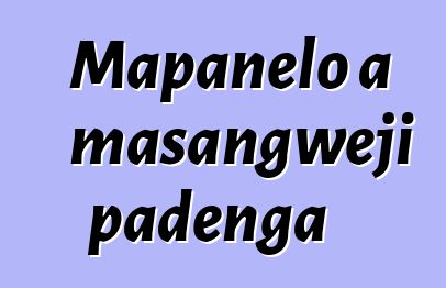 Mapanelo a masangweji padenga