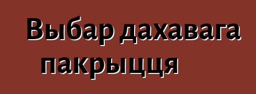 Выбар дахавага пакрыцця