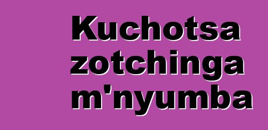 Kuchotsa zotchinga m'nyumba