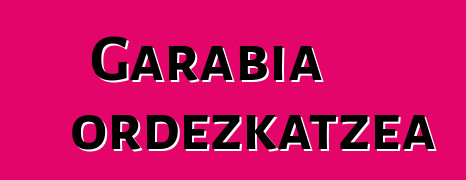 Garabia ordezkatzea