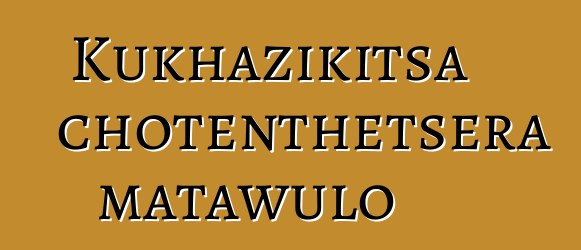 Kukhazikitsa chotenthetsera matawulo